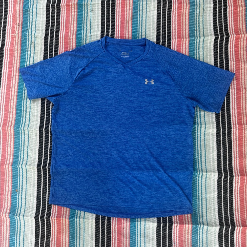 Under Armour Men's Heathered Blue Tee